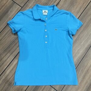 Tommy Hilfiger Polo Shirt Womens Medium 40 Blue Casual Short Sleeve Ladies